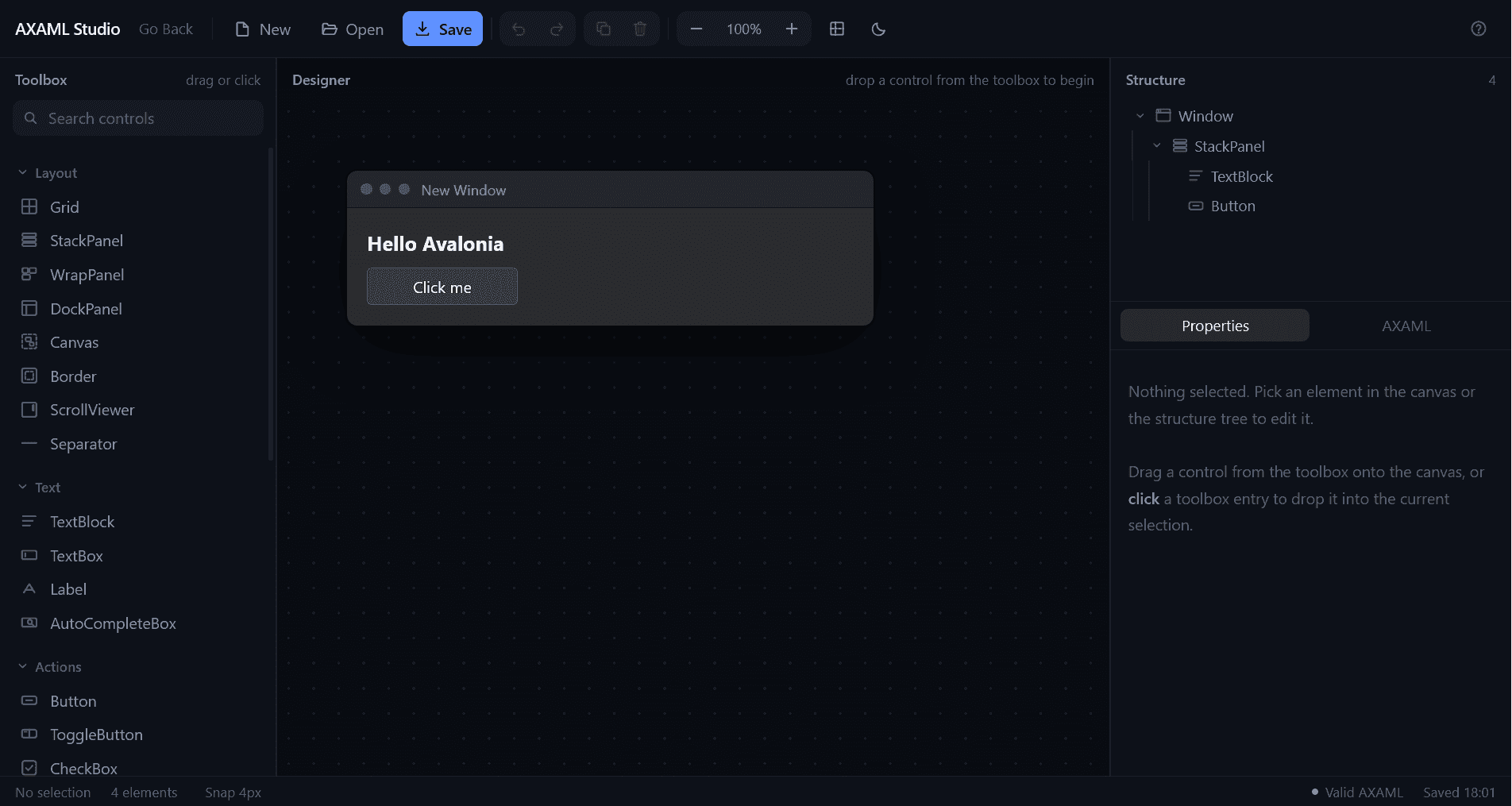 Axaml Studio showcase